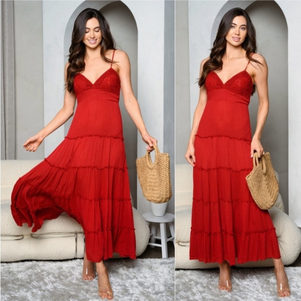 🎉HP🎉Crochet top maxi dress